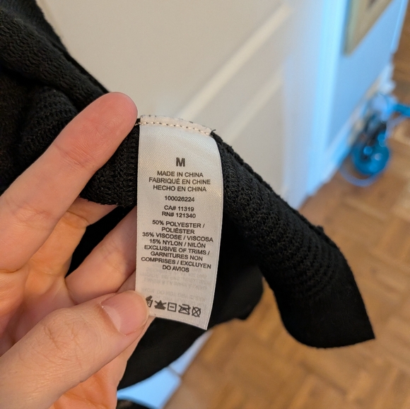 Dynamite Black Ribbed Cardigan - Picture 4 of 5